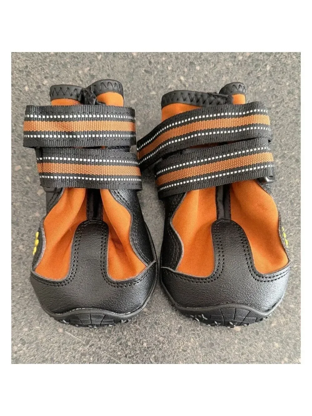 Acadia Trail Orange & Black All-Weather Dog Booties - Reflective lot 2